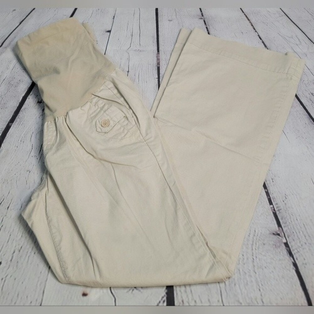 Motherhood Maternity Khaki Flare Leg Pants size Sm